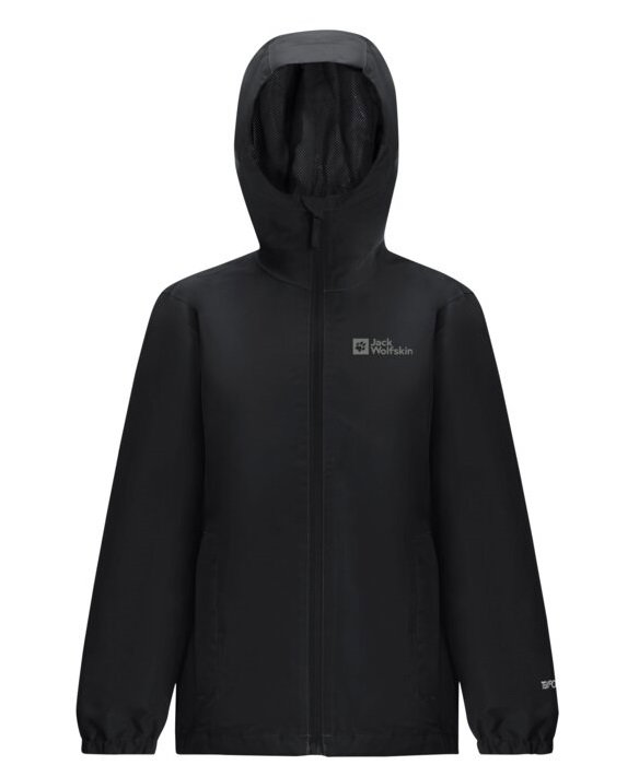 Jack Wolfskin Regenjacke Flaze Texapore (winddicht, wasserdicht und leicht) schwarz Kinder